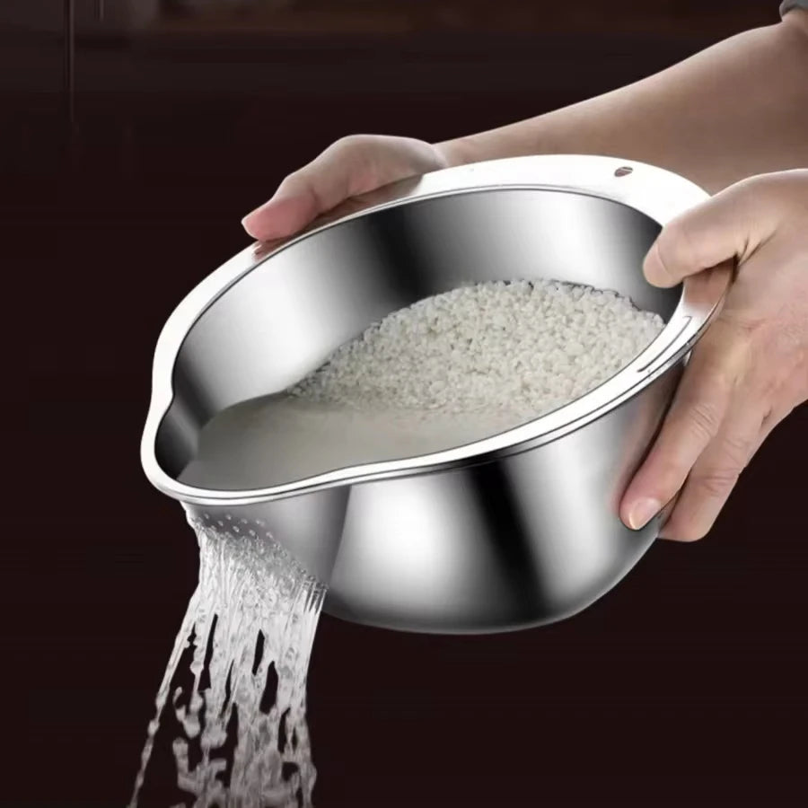 Stainless-Steel Food Drainage Sieve